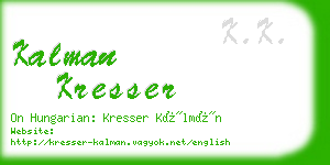 kalman kresser business card